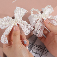 Nouvelle Décoration Florale Polyvalente pour Sabots : Breloque Nœud en Perles, Accessoires en Dentelle, Perles de 2,5-3,5 cm, Couleur Personnalisable pour Femme