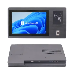 10 Polegada Win10 OS Atendimento Acesso Intercom Sistema Com Reconhecimento De Impressão Digital Leitor RFID POE TCP IP