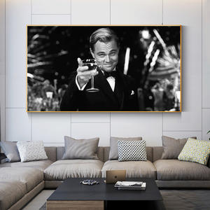 The Great Gatsby Movie <span class=keywords><strong>Leonardo</strong></span> DiCaprio Poster Canvas Painting Modern Wall Art Print Pictures Cuadros for Living Room Decor - Product Image 1