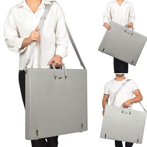 A2 <b>Leather</b> <b>Binder</b> Portfolio Gift for Painters and Artists <b>Leather</b> Padfolio Folder with Art Supplies Bag - Product Image 1