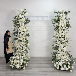 Fondo de Flores Artificiales de Seda de Lujo Personalizado con Diseño Realista para Decoración de Escenas de Boda - Product Image 1