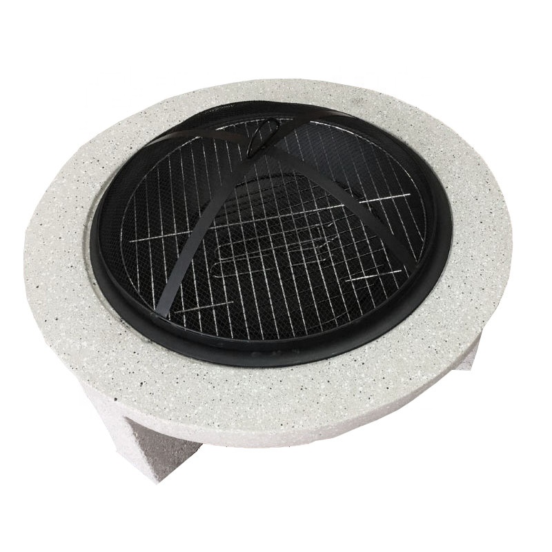 Multifunctional outdoor stone magnesium oxide fire pit garden outdoor backyard barbecue party fire pit table