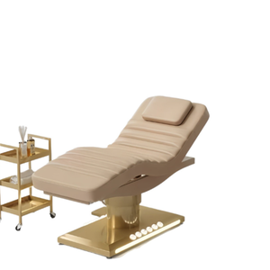 Lit de massage électrique moderne à 3 moteurs en PVC, table de massage réglable pour salon de beauté et hôtel - Product Image 2