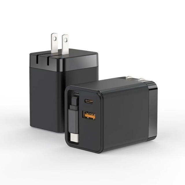 GaN Charger 40W USB Charger Desktop Fast Charging Station With 1 USB C Ports 1 USB a Ports for iPhone 16 15 PRO MAX