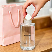 Distributeur de mousse en verre de haute qualité avec tablettes de lavage pour les mains, bouteilles de savon liquide colorées transparentes givrées
