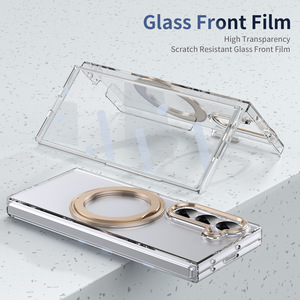 Support rotatif magnétique de haute qualité étui transparent pour <span class=keywords><strong>Samsung</strong></span> Z Fold 7 6 protecteur d'écran de charge sans fil couverture rigide antichoc - Product Image 5