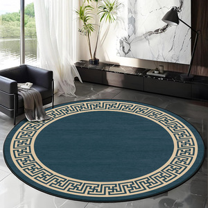 New Round Living Room Rug <b>Green</b> Abstract Crystal <b>Velvet</b> Stain Resistant Floor Mat Home Decor Area Rug - Product Image 4