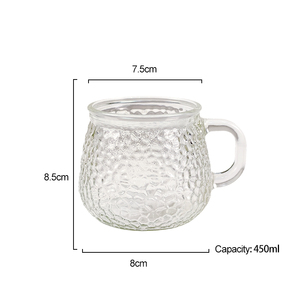 Nueva Botella de Agua de Vidrio Martillado Creativa de 350 ml con Tapa de Oso de Dibujos Animados y Pajita - Taza de Café y Leche para Mujeres - Product Image 6