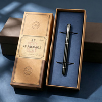 Boîte cadeau pour stylo avec couvercle et base personnalisés, boîte d'emballage rigide en carton pour stylo plume, boîte en carton avec logo personnalisé pour cadeau d'entreprise