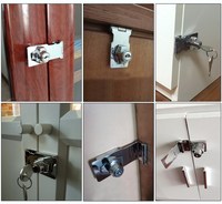 Loquet de porte de meuble en alliage de zinc anti-chats, boucle de porte de réfrigérateur, mécanisme de verrouillage