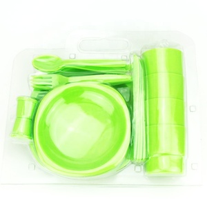 Sans BPA Moderne <span class=keywords><strong>Camping</strong></span> De Luxe 4 Personnes En Plastique Cuillère Fourchette Couteau <span class=keywords><strong>Vaisselle</strong></span> <span class=keywords><strong>Camping</strong></span> <span class=keywords><strong>Kit</strong></span> - Product Image 4