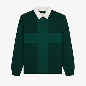 Nuovo arrivo all'ingrosso camicia da uomo retrò sportiva a maniche lunghe con pannelli incrociati per l'autunno - Product Image 4