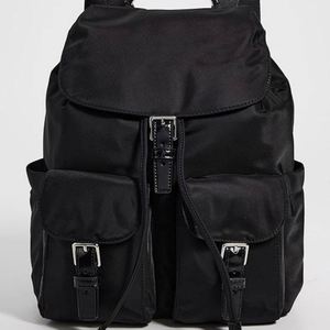 Custom Letter Multiple Pockets Nylon <b>Backpack</b> <b>Students</b> Schoolbags Waterproof Travel Sports Daypack Unisex Black Eco-friendly - Product Image 2