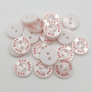 Oeko-tex 100 Tùy Chỉnh Thân Thiện Với Môi May Vòng Nút 2 Lỗ Hoặc 4 Lỗ Trắng Nhựa Polyester Nhựa Áo Sơ Mi Nút - Product Image 6