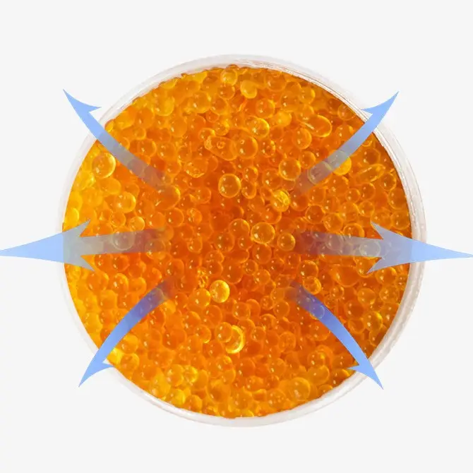Fabrika toptan turuncu sarı silikon su emme göstergesi silikon parçacık kurutucu su emme göstergesi