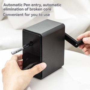 Temperino a Manovella Automatico Deli 71161 Nero, Regolabile a 7 Velocità, Set da 36 Pezzi <span class=keywords><strong>per</strong></span> Cartone, Ideale <span class=keywords><strong>per</strong></span> Studenti d'Arte - Product Image 2