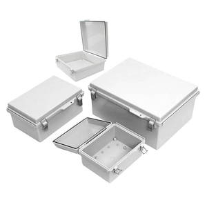 กล่องวงจรไฟฟ้า IP67 อุปกรณ์ ABS สำหรับภายนอกอาคาร กล่องกันน้ำสำหรับจ่ายไฟ สีเทา ได้รับการรับรองมาตรฐาน ISO9001 ประกอบง่าย - Product Image 1