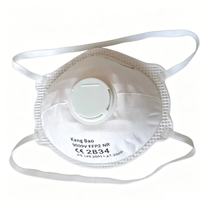 <span class=keywords><strong>Masque</strong></span> jetable <span class=keywords><strong>FFP2</strong></span> en forme de coupelle <span class=keywords><strong>avec</strong></span> valve, respirateur anti-poussière 4 couches, style serre-tête, <span class=keywords><strong>avec</strong></span> pince-nez réglable, pour la construction - Product Image 1