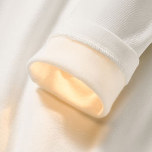 Atacado Personalizado Design Simples Inverno Primavera Manga Longa Colheita de Algodão Top Plain Blank Quente Velo Manga Longa T-shirts para As Mulheres - Product Image 5