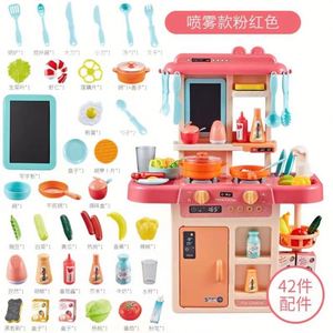 Ensemble de jeu de rôle de cuisine pour tout-petits personnalisé, jouets de cuisine en bois pour enfants avec sons et lumières pour filles - Product Image 4