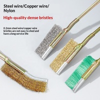 Brosse de débavurage en fil de cuivre pour cuisine industrielle, nettoyage de la rouille et des grilles de barbecue, en laiton, pour le bricolage