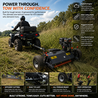 Tondeuse à fléaux tractable JV 120 JV 150 adaptée aux pièces détachées Loncin ATV, les roues latérales et arrière sont réglables