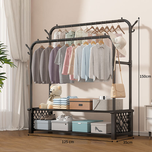 Porte-vêtements pour enfants, étagère de rangement pour vêtements, hauteur réglable, armoire pour enfants - Product Image 5