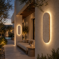 Applique murale extérieure en pierre LED en travertin, étanche, pour allée de jardin, villa, hôtel, aménagement paysager