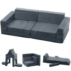 Custom Kids Modular Couch Toddler With 2 Balls Kids Couch Play Set In 1 Baby Foam Sofa Kids Nugget Couch For Playroom