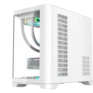 LY Factory Boîtier d'ordinateur de jeu en verre trempé incurvé Qualité fiable <span class=keywords><strong>Grand</strong></span> boîtier d'ordinateur de jeu en cube pour importateur - Product Image 1