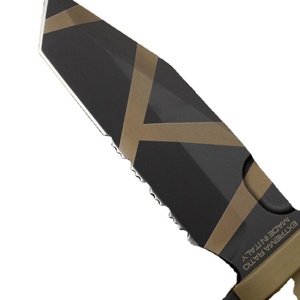 มีดพกยุทธวิธี ER Fulcrum คุณภาพสูง ใบมีดสแตนเลส ด้ามไม้วอลนัท ปลอกยาง สำหรับการล่าสัตว์ DIY ปรับแต่งได้ - Product Image 5