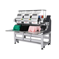 Machine à broder industrielle à 3 têtes la plus vendue pour la broderie de perles, de paillettes et de cordons sur tissus vestimentaires