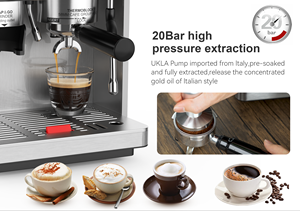 เครื่องชงกาแฟเอสเพรสโซ่กำลังสูง 2800 วัตต์ ยี่ห้อ Italy Kitchen ตัวเครื่องสแตนเลส ผลิตในจีน ราคาคุ้มค่า ตั้งโปรแกรมได้ - Product Image 2