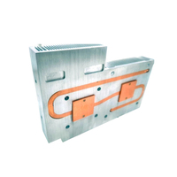 Plaques de refroidissement liquide en aluminium usinées CNC pour tubes de chaleur en cuivre, contrôle liquide, OEM ODM