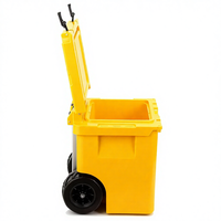 Glacière rotomoulée en PE de 45 qt avec roues, isotherme, grande capacité, pour camping, pique-nique, pêche en extérieur