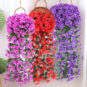 ดอกไม้ประดิษฐ์สีม่วงแบบเถาวัลย์ ตกแต่งผนัง แขวนได้ ใช้ได้ทั้งภายในและภายนอกอาคาร สำหรับตกแต่งสวน - Product Image 1