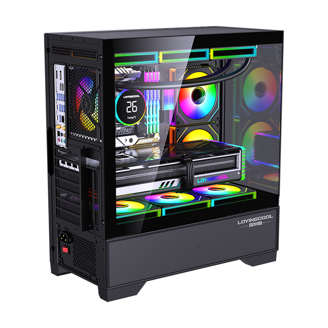 LOVINGCOOL Computer Case Factory Desktop Pc Game Case Fast Installation E-ATX ATX CPU Desktop Gamer Full Tower PC Cabinet