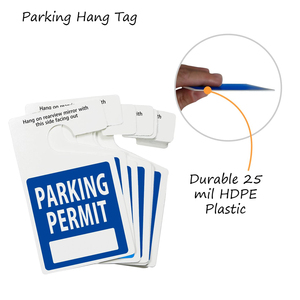 U-Meking <span class=keywords><strong>Permis</strong></span> de stationnement personnalisé Hang Tag-Carte de passage vierge en PVC réutilisable pour rétroviseur de voiture en gros - Product Image 3