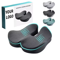 Coussin de soulagement de la douleur du coccyx, en mousse à mémoire de forme orthopédique respirante, housse lavable pour chaise de bureau