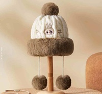 POPMART Chaud Série labubu En Peluche Chapeau Chaud Mode Décoration Surprise Cadeau