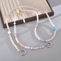 Nouvelle chaîne de téléphone portable horizontale en perles de lotus faites à la main en Chine, simple et anti-perte, cordon de suspension pour téléphone portable, pendentif de sac