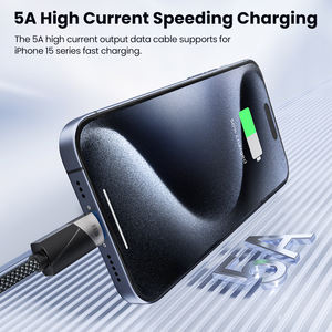 Câble de charge PD Toocki efficace 100W, fonction de recharge automatique, transfert de données 480 Mbps, <span class=keywords><strong>cordon</strong></span> tressé <span class=keywords><strong>pour</strong></span> smartphones - Product Image 5