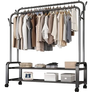 Nhiệm Vụ Nặng Nề Kim Loại Đa Chức Năng May Mặc <span class=keywords><strong>Rack</strong></span> 2-Lớp Duy Nhất Cực Với Lưu Trữ Kệ Đôi Tầng Cho Giày Dép Và Quần Áo - Product Image 1
