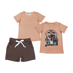Sofort Lieferbar Kinder Jungen Kleidung Jagd-Tarnmuster Langarm-Hoodie mit Tasche Shorts Boutique-Outfit - Product Image 6