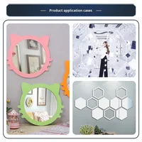 Lentille en PET souple et réfléchissante de style moderne, autocollant mural à panneau miroir en PE, décoration de mariage et de maison non cassante