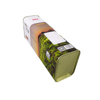 Récipient d'emballage de liquide en métal 2L Boîte en fer blanc d'huile Tuyau soudé avec couture Bidon d'huile d'olive avec couvercle Boîte en métal peint