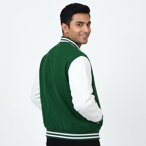 2025 Latest Design Long Sleeve Baseball Varsity Jacket Solid Color New Arrival Varsity Jacket for <b>Men</b> - Product Image 1