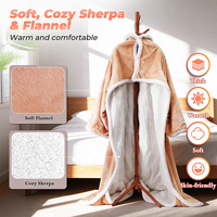 Couverture chauffante électrique portable avec poche pour les pieds, pour usage domestique en hiver, avec télécommande et fil chauffant