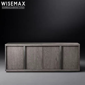 WISEMAX أثاث خشبي صلب بأربعة أبواب كونسول غرفة طعام حديثة لوح جانبي لغرفة المعيشة بالفيلا الحديثة - Product Image 6