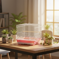 Cage à oiseaux portable en fer respirant à motif animalier pour l'élevage de perroquets, vente directe d'usine